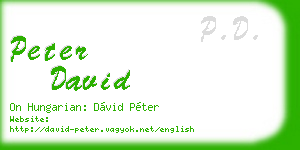 peter david business card